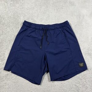 Wolaco Warren Shorts Mens Medium Blue Training Swimming Athletic Performance Gym